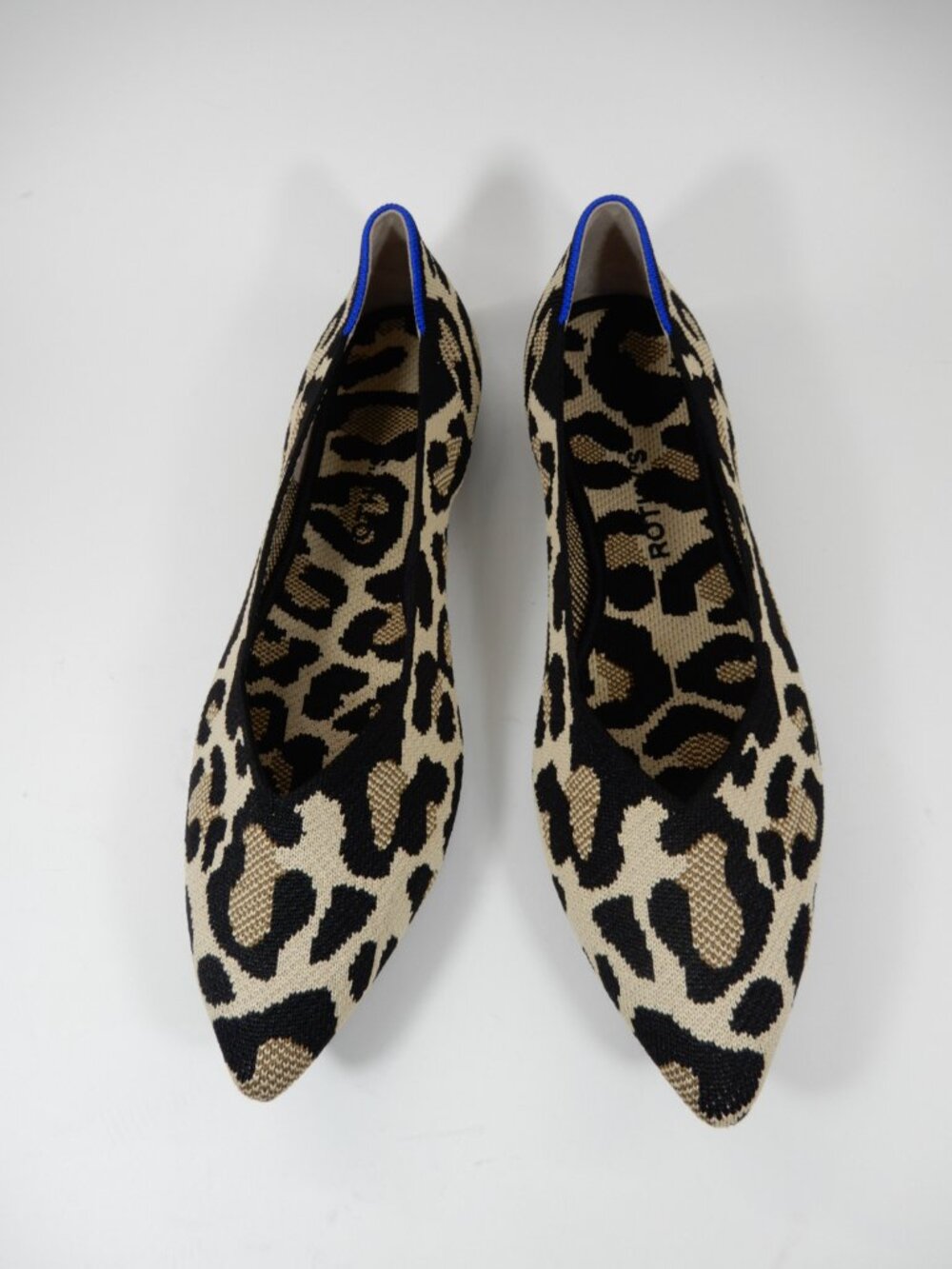 Rothy's The Point II Flats Shoes Size 12.5 Desert Cat Leopard Print NEW - Picture 3 of 16